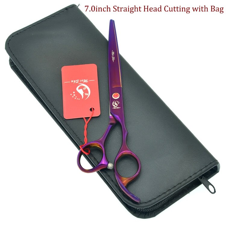 Meisha 7" Pet Scissors Set Dogs Grooming Cutting Shears Thinning Clippers Curved Tijeras with Forceps Puppy Beauty Tools HB0234: HB0112 with bag