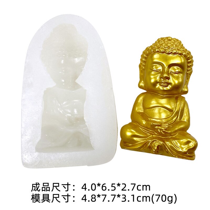 Maitreya – moule en résine époxy 3D pour fabrication de bougies, en Silicone, pour Fondant, décoration, chocolat, Statue de bouddha: F1270FZ
