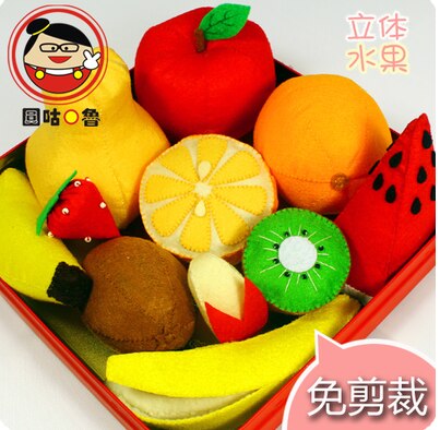 Kit de fieltro de tela de verduras frescas de dibujos animados, tela no tejida para manualidades, juego de costura, Material de fieltro para trabajos hechos a mano, suministros de costura DIY