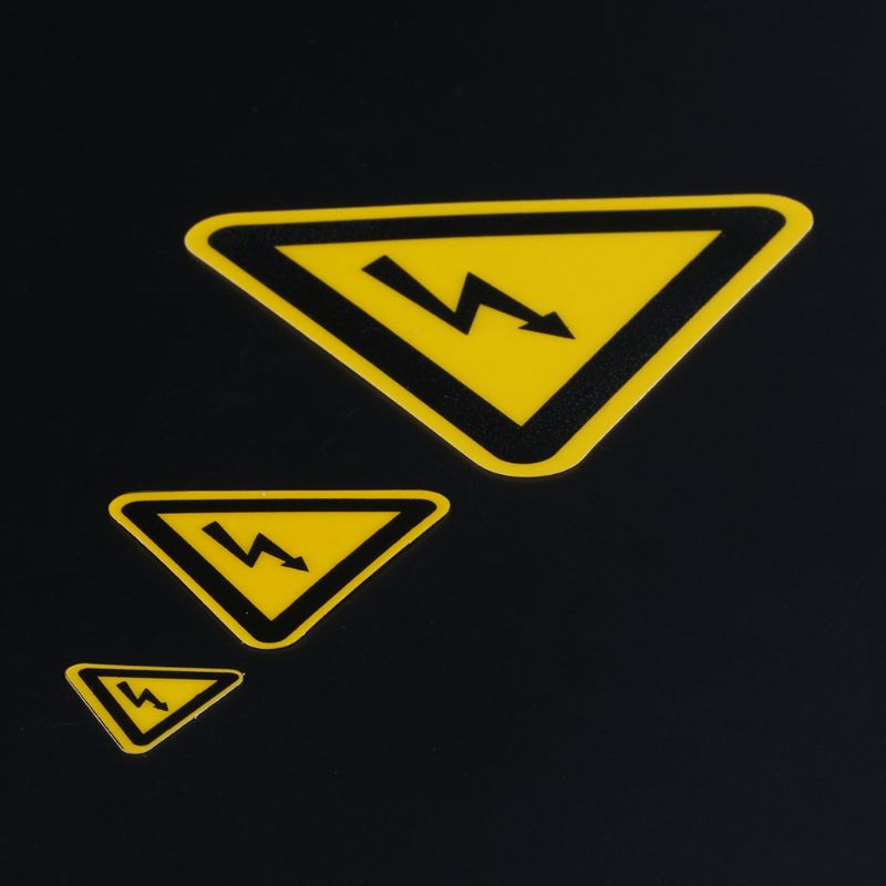 Warning Sticker Adhesive Labels Electrical Shock Hazard Danger Notice Safety 25mm 50mm 100cm PVC Waterproof G92E