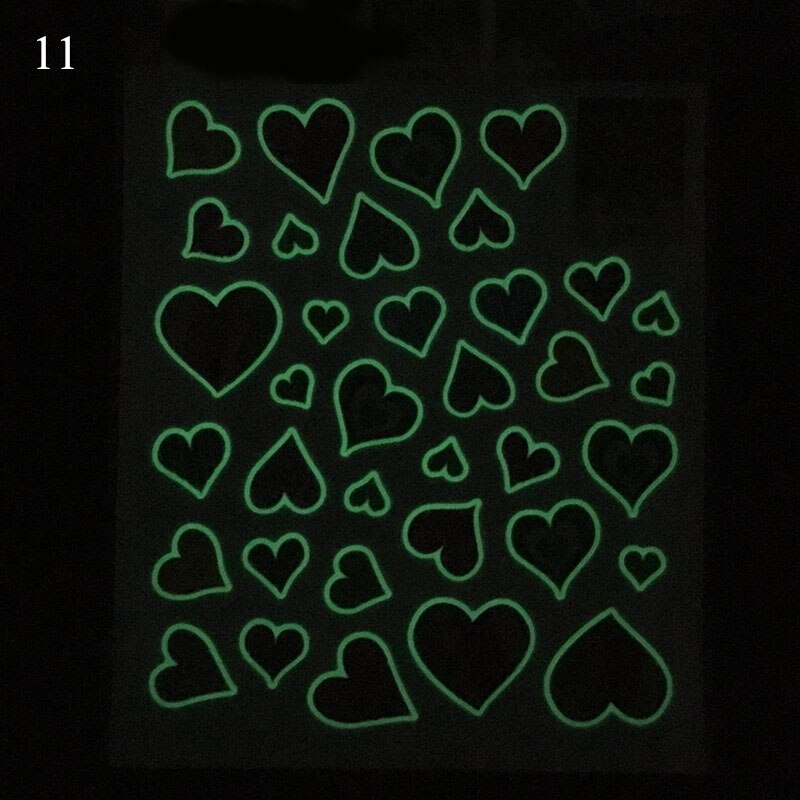 Fluorescent Wall stickers 3D Stars Dots Luminous DIY Wall Sticker Bedroom Kids Room Decoration Glow In Dark Animals Stickers: 11