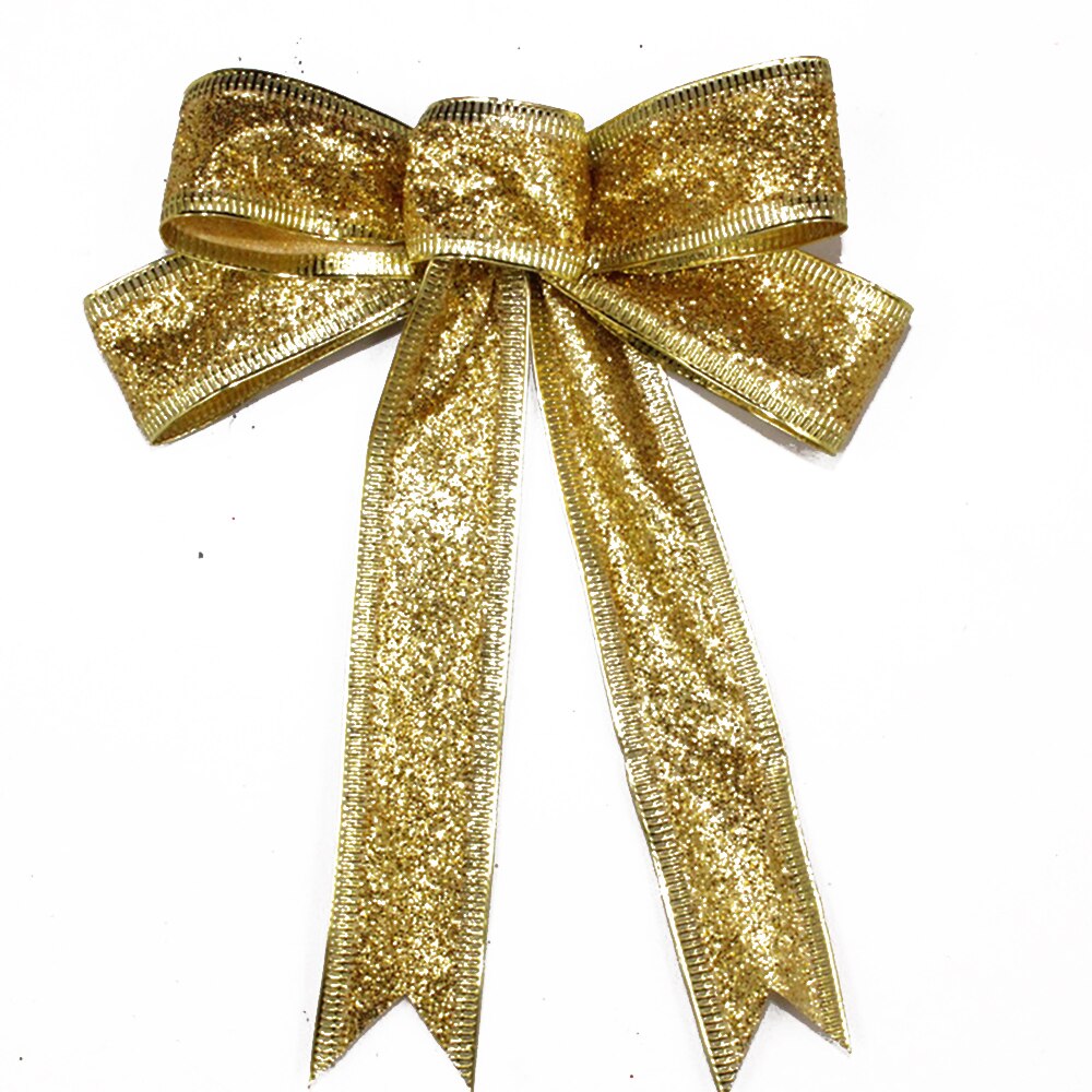 Julesløyfer dekor glitrende juletre dekor 13 cmx 12cm stor sløyfe