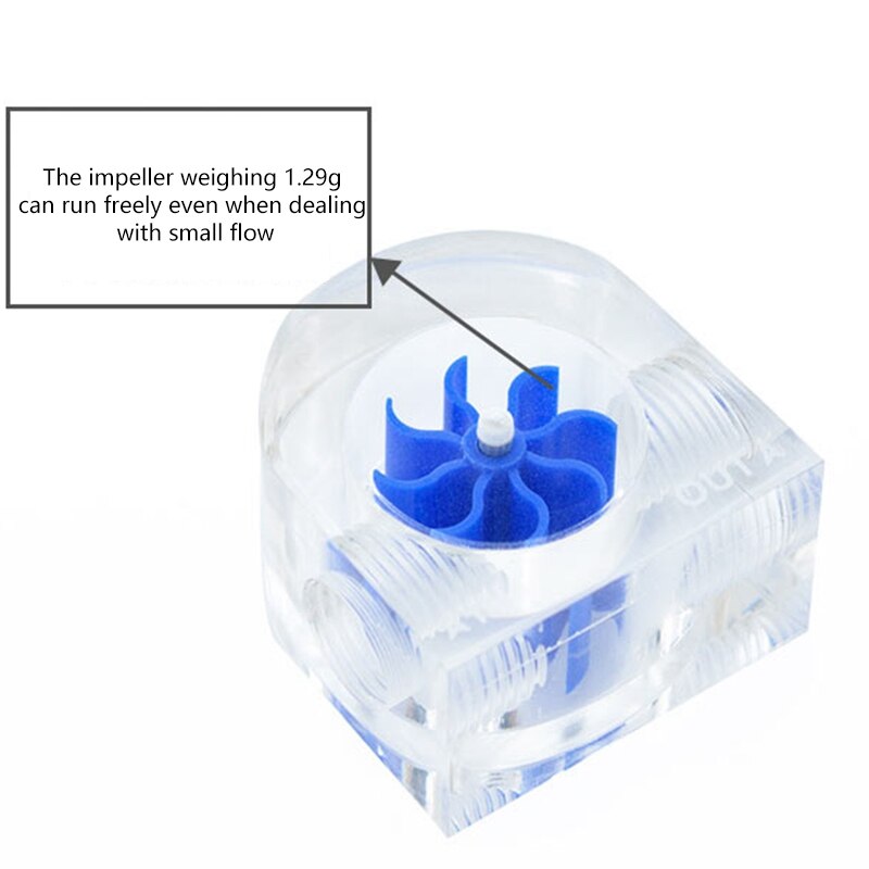 Acrylic Computer Water Flow Water Cooling Flow Indicator Meter Tachometer Observing Cold Liquid Flow Rate