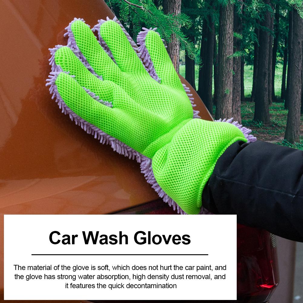 Gants de lavage de voiture en microfibre douce, outil de lavage de vitres, entretien automatique, accessoires de voiture, nettoyage de la maison