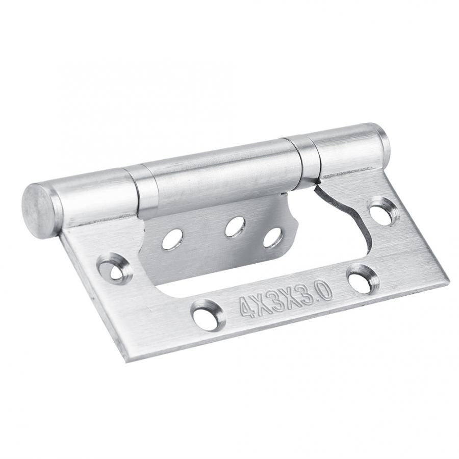 2Pcs Stainless Steel Door Hinge Ball Bearing Door Hinge Hardware Flat Open Home Doors Replacement