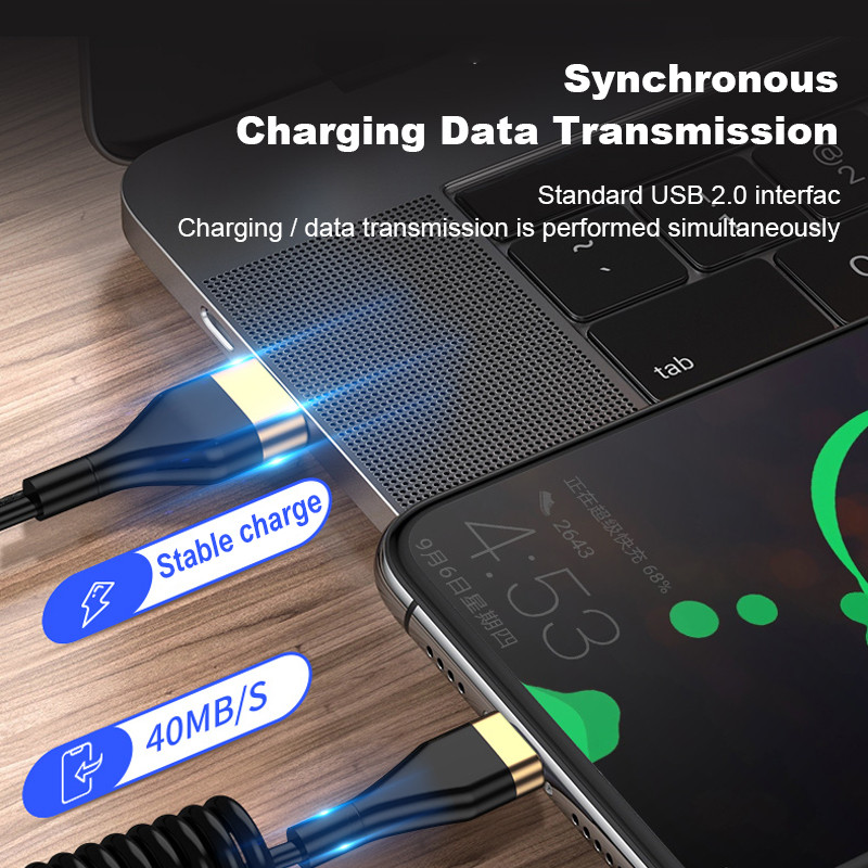 40W Vergulde Micro Usb Type C Kabel 5A Data Kabel Voor Huawei P50 Scp Oppo Usb C Opladen Lente cabo Voor IPhone13 Mini 12X8 Plus