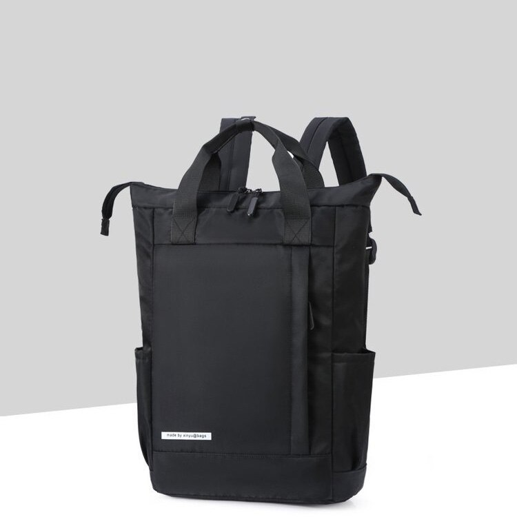 Vanntett kvinne treningsbag laptop ryggsekk håndveske mannlig virksomhet skuldervesker til ipad daglig bæreveske pakke sekk de sport: Svart farge