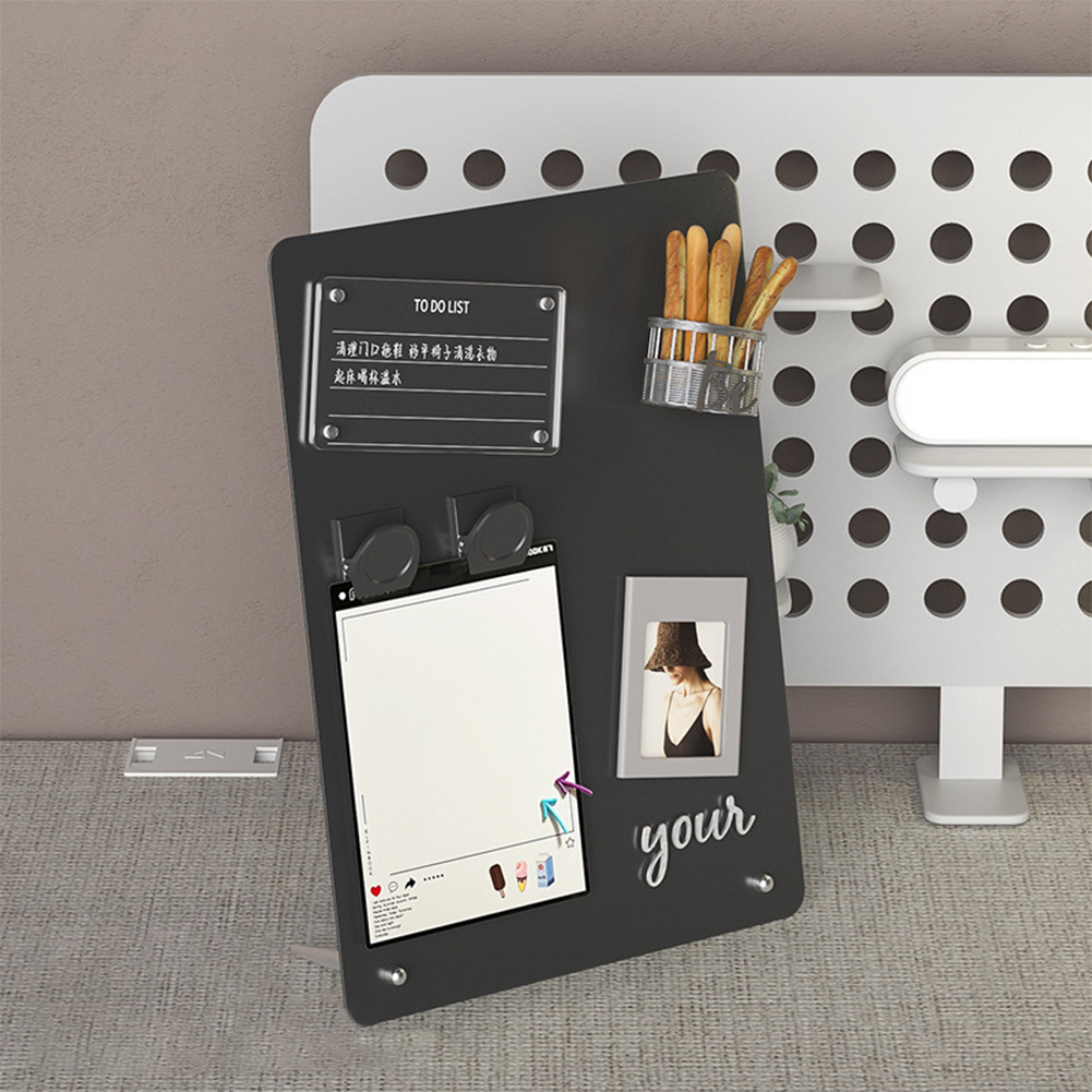 Magnetisch prikbord met standaard Magnetisch whiteboard voor tafelblad met magnetische klem Metalen bord voor magneten Display