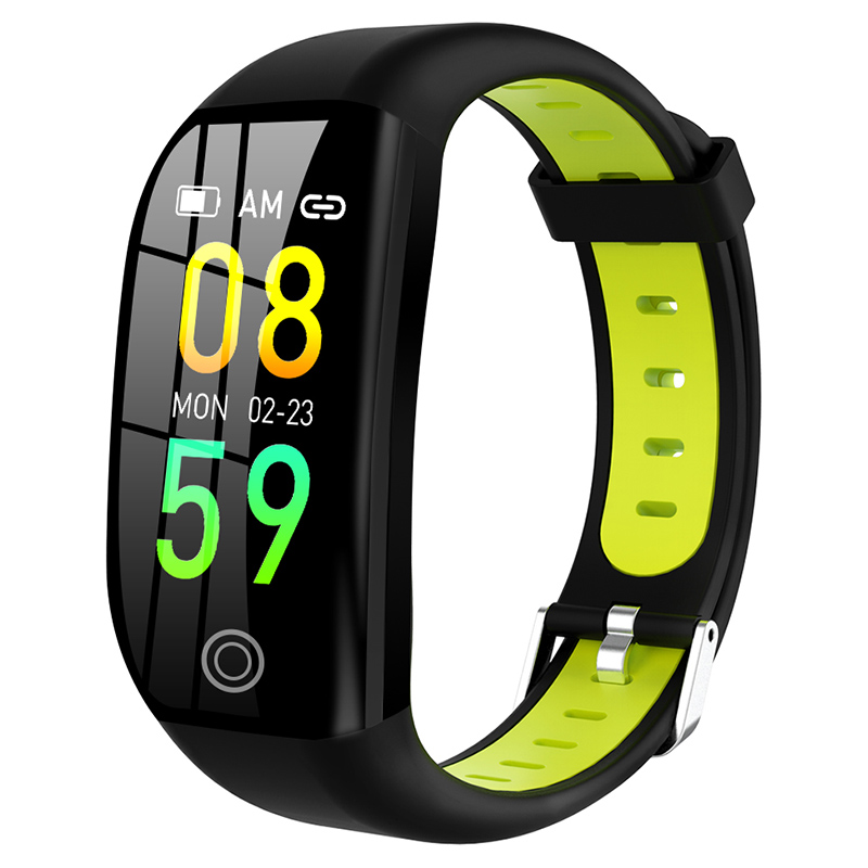 F21 Smart Fitness Bracelet Heart Rate Monitor Activity Tracker Health Wristband Pedometer Smartband Men Women For Android IOS: Smartband Green
