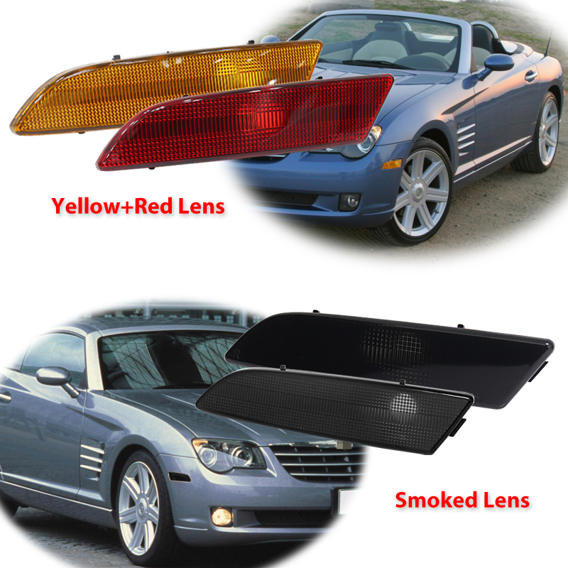 iJDM Front ＆ Rear Bumper Side Marker Lamps Housings For Chrysler Crossfire Coupe/Convertible Turn Signal Light,Parking Light
