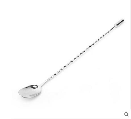 Kök barware barverktyg 31.5 cm rostfritt stål cylinderhuvud spade bar mixersked cocktailskedar 4 st/lot: Default Title