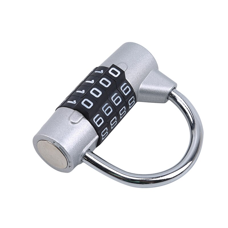55*50mm Heavy Duty 4 Dial Digit Combination Lock Weatherproof Security Padlock Outdoor Gym Safely Code Lock Black