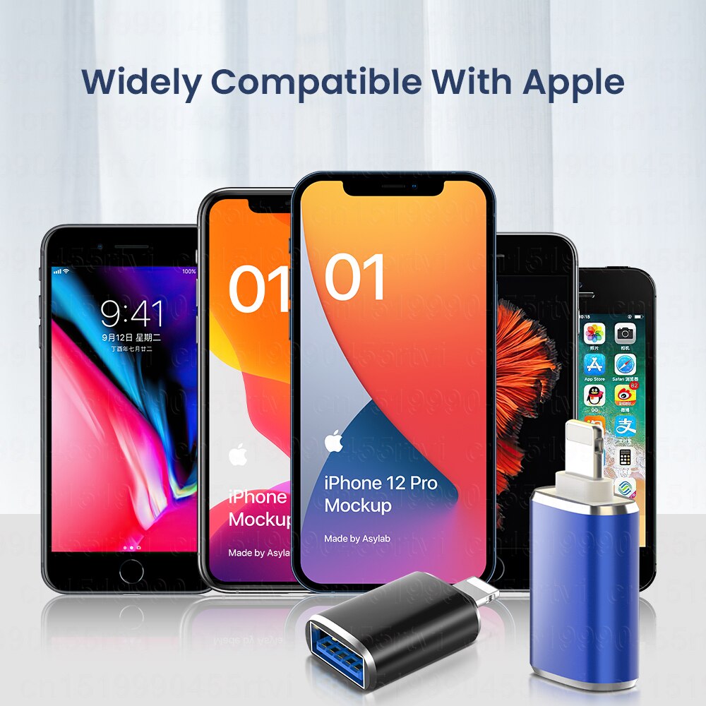 Adattatore OTG USB 3.0 per iPhone iOS 13 sopra trasmissione dati U Disk Mouse tastiera convertitore da USB a 8 Pin per iPhone 13 12 iPad