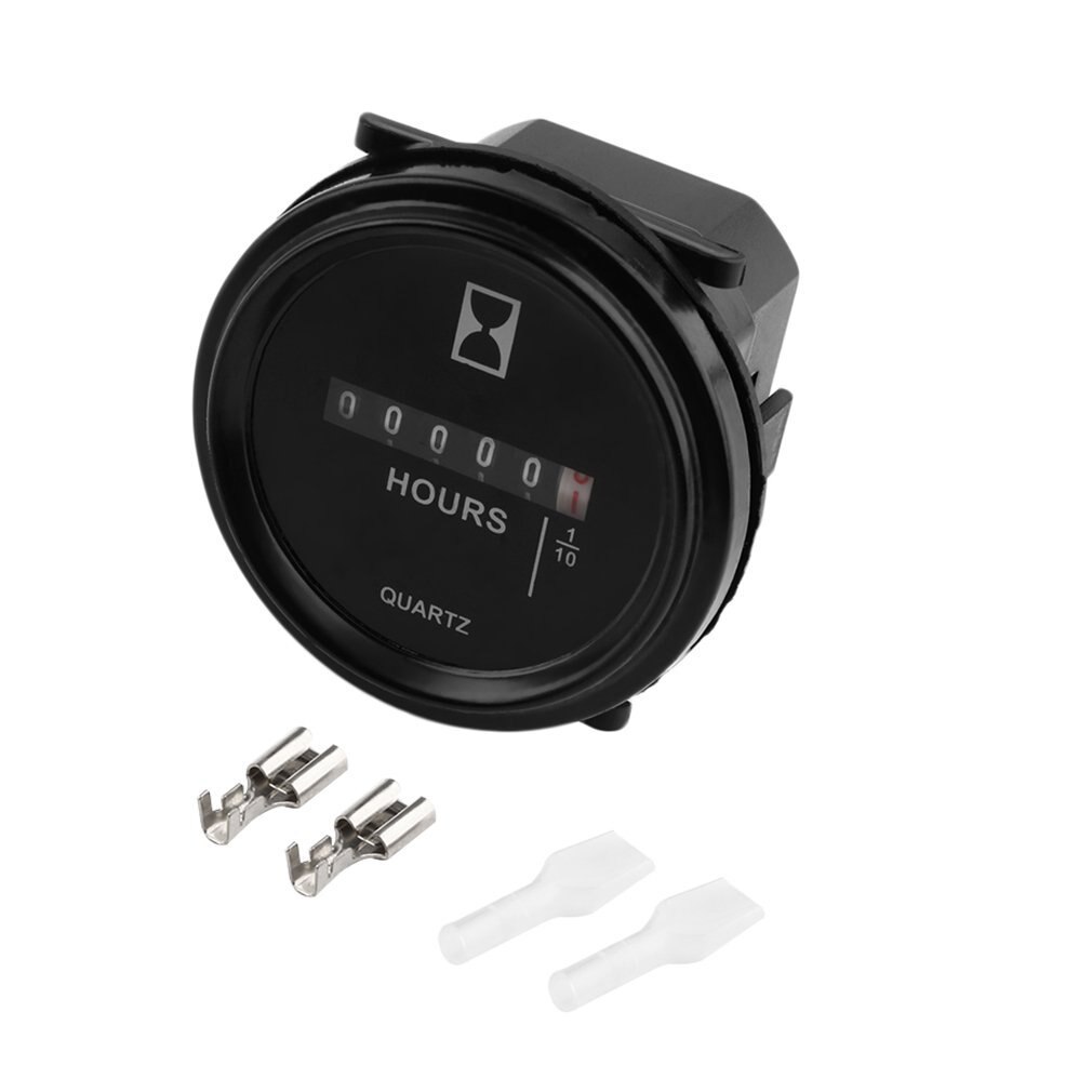 Motor generador de barco marino 10-80VDC, 2 ", medidor de hora redondo, reloj, carrito, color negro,