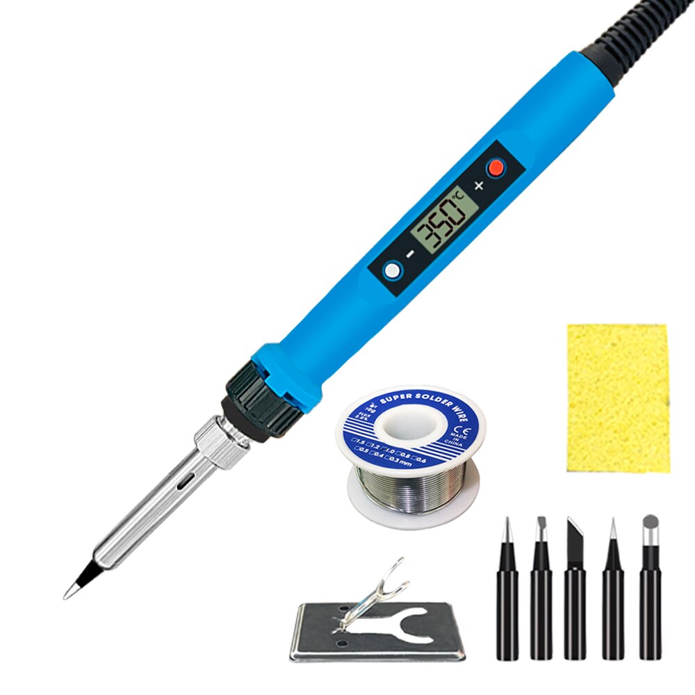 80W Soldering iron adjustable temperature solder iron tips welding rework tools Ceramic heater plastic box Soldering iron kit: 936 L2 / EU