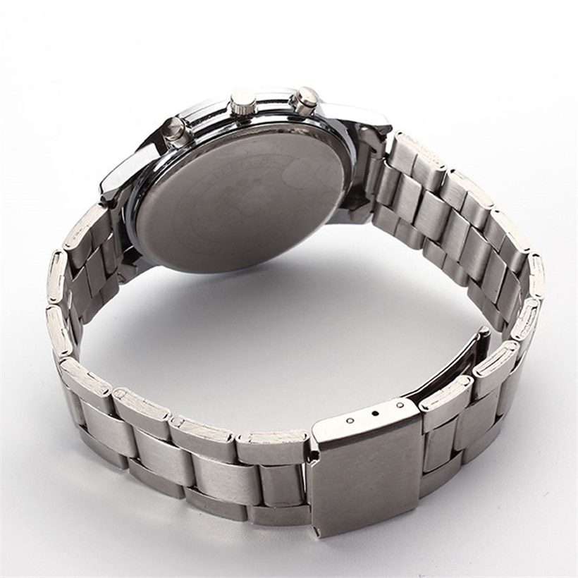 Famous Brand Men Silver Quartz Watch Women Stainless Steel Watches Relogio Casual Unisex Clock Wristwatch Hour