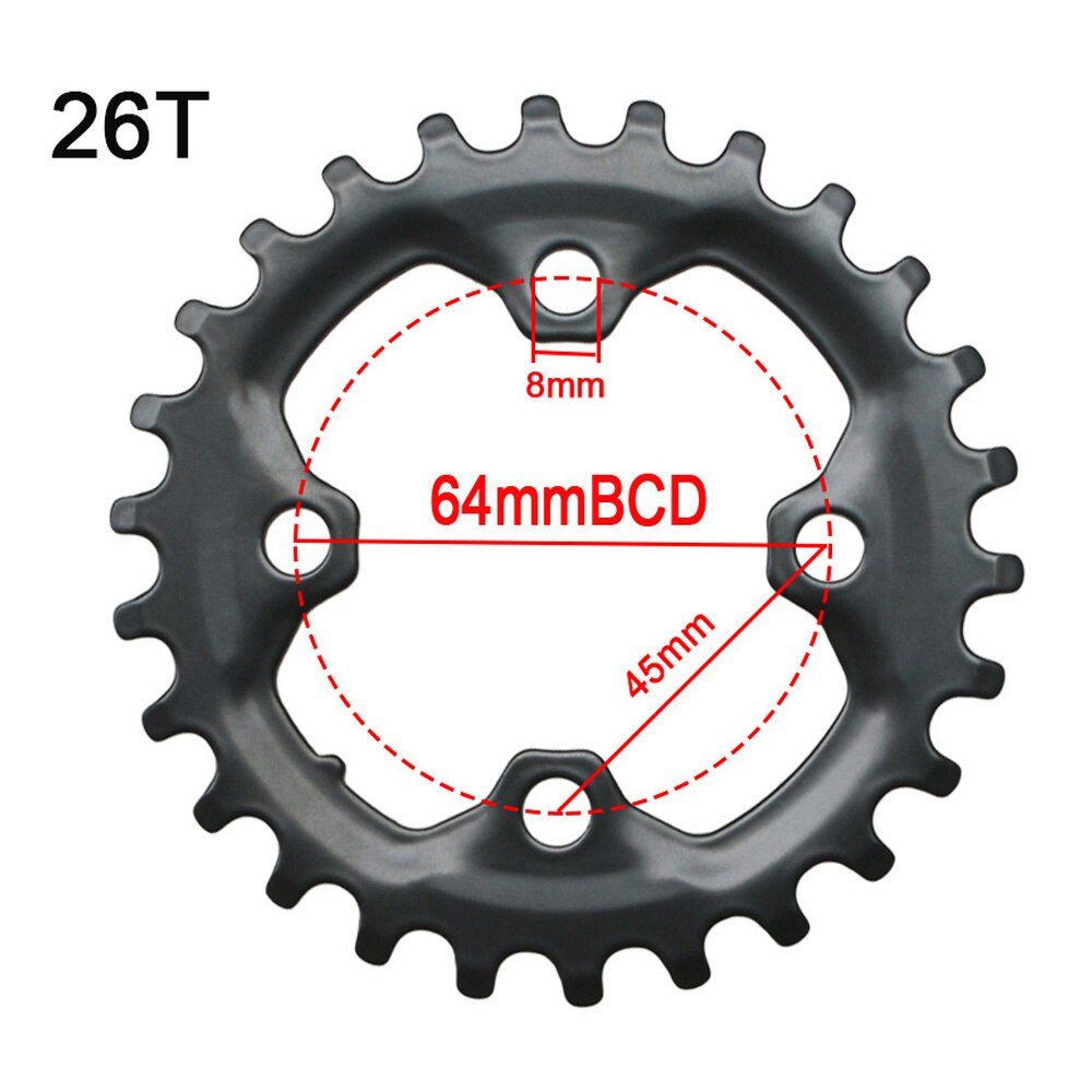 104BCD 64BCD Chainirng MTB Double/Triple Speed Bike Chainwheel 22/24/26/28/32/36/38/42T Mountain Bike Crankset Parts for Shimano: Red