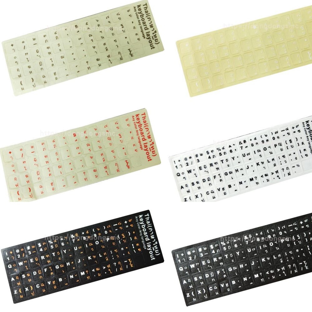 ! 3pc/lot Thai keypad label sticker, Eco-environment Plastic Thai keyboard stickers for Laptop/computer