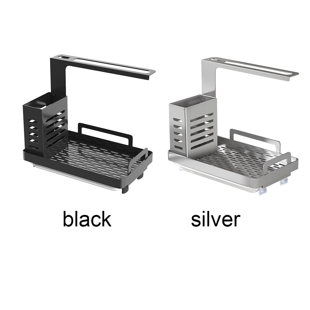 Multifunction Countertop Stainless Steel Dispenser Kitchenware Wall Mounted Rag Rack Kitchen Sink Caddy Organizer Rustproof