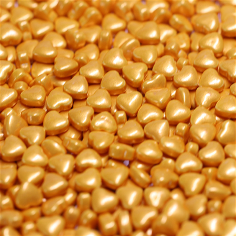10g Kleine Gold Herz Perlen Essbare Perle Fondant Kuchen DIY kuchen Backen Schokolade Dekoration Zucker Süßigkeiten Fimo Tonne