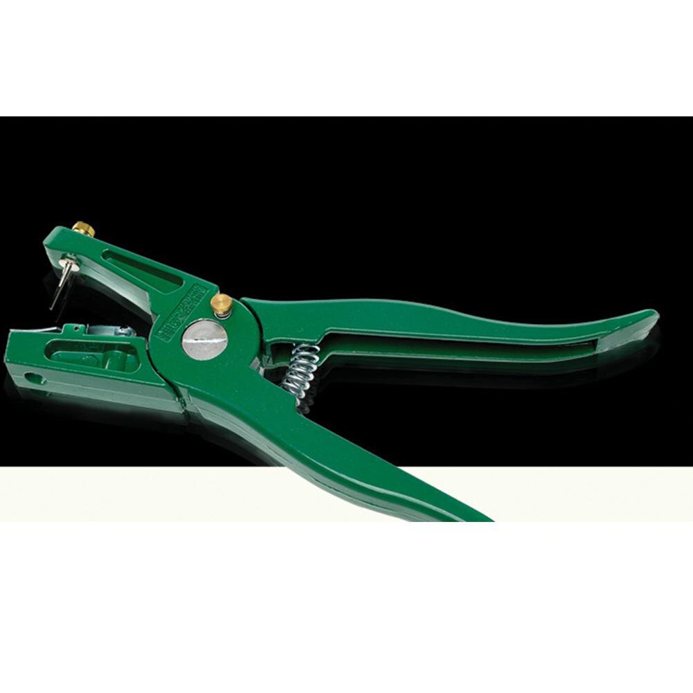 Lanlan grøn legeret øremærketang identifikationsværktøj med 2 øremærke nåle