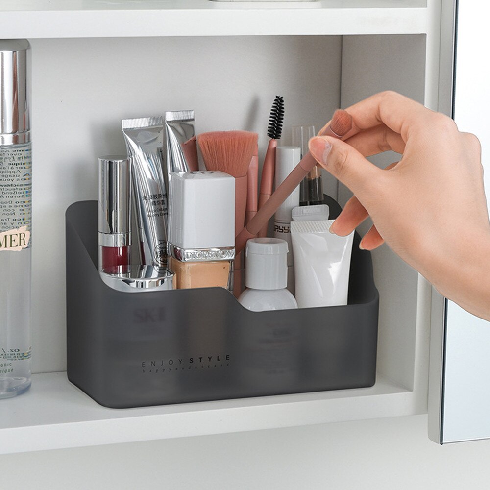 Makeup Organizer For Cosmetic Large Capacity Storage Box Multi-functional Skin Care Products Remote Control Container