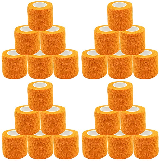 24 Rolls Of Self-Adhesive Bandage 5cm*4.5m Emergency Tape Elastic Self-Adhesive Tape, Suitable For Sports Wrists And Ankles: HN-105