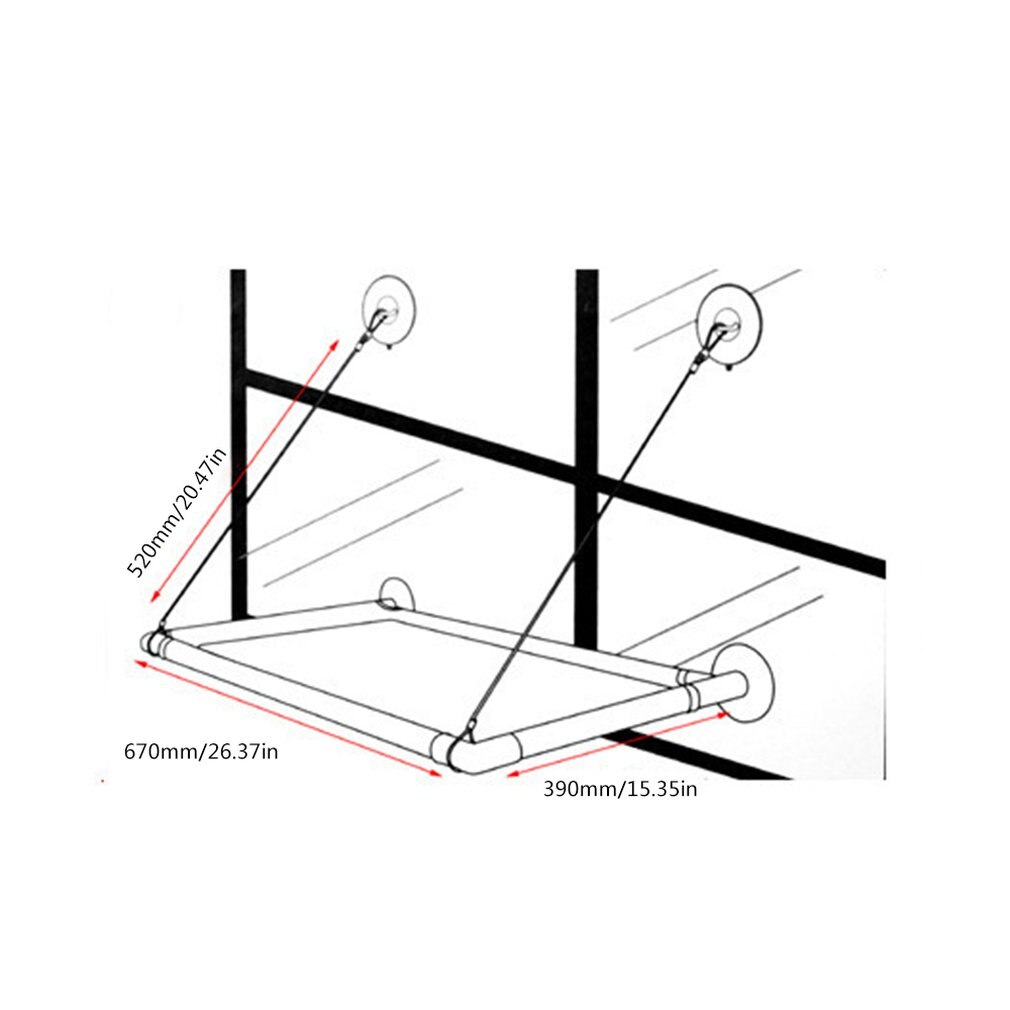 Ventouse mignon animal de compagnie suspendus lits portant chat ensoleillé siège fenêtre montage pour animaux de compagnie chat hamac confortable chat lit pour animaux de compagnie