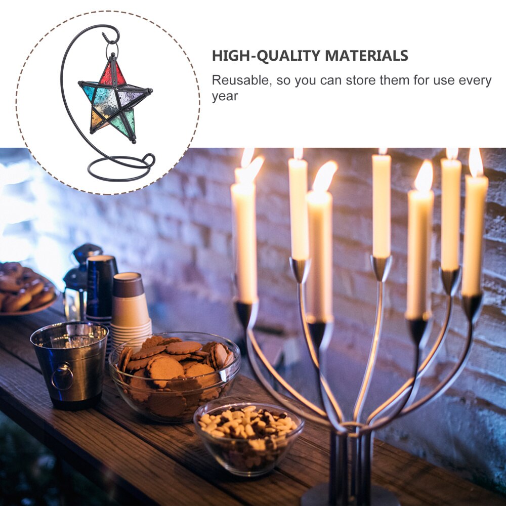 1pc marokkaanse ijzeren kandelaars ornamenten stervormige kaarsenhouder bureaudecoratie