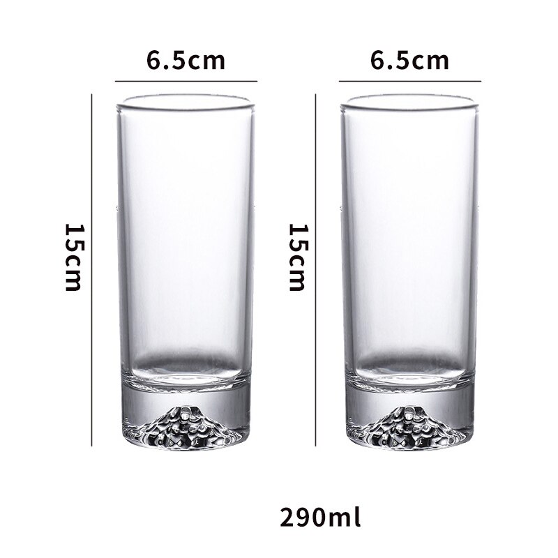 2Pcs Iceberg Whiskey Glass Bottom Raised Ice Mountain Rock Whisky Tumbler Party Bar Drinkware Accessories: HammerL