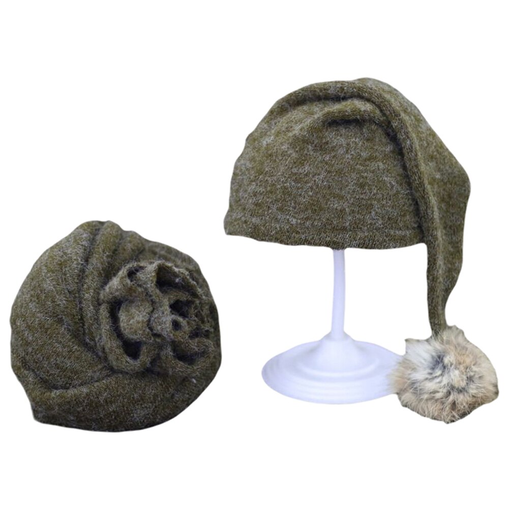 Baby Fotografie Kostuums Hoed + Wrap Lange Staart Gebreide Wol Bal Comfortabele Eenvoudige Handig Slaapzak Voor Meisje Jongen: F