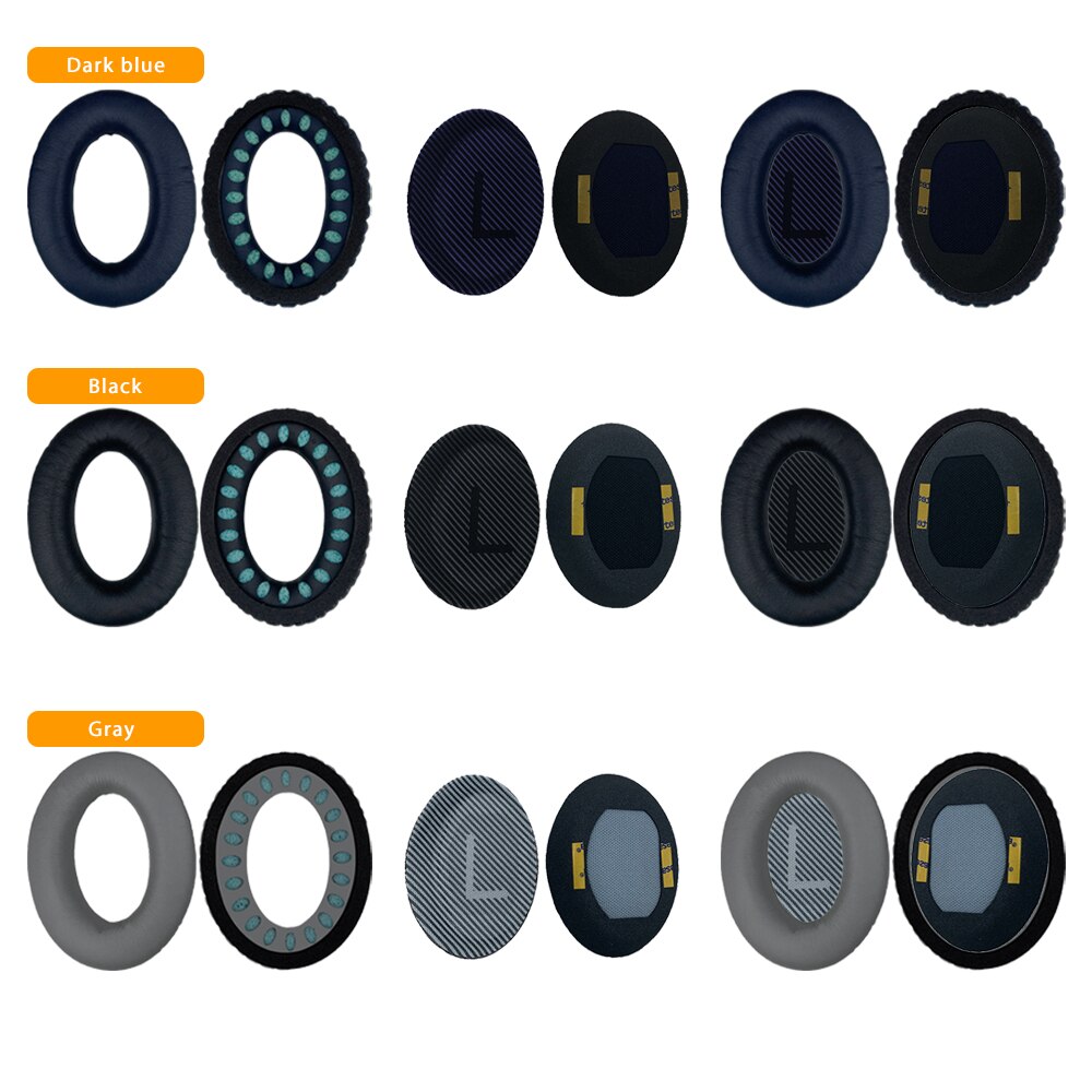 Nullmini vervangende leren oorkussens voor bose quietcomfort  qc35 qc35ii hoofdtelefoon hoofdband oorkap