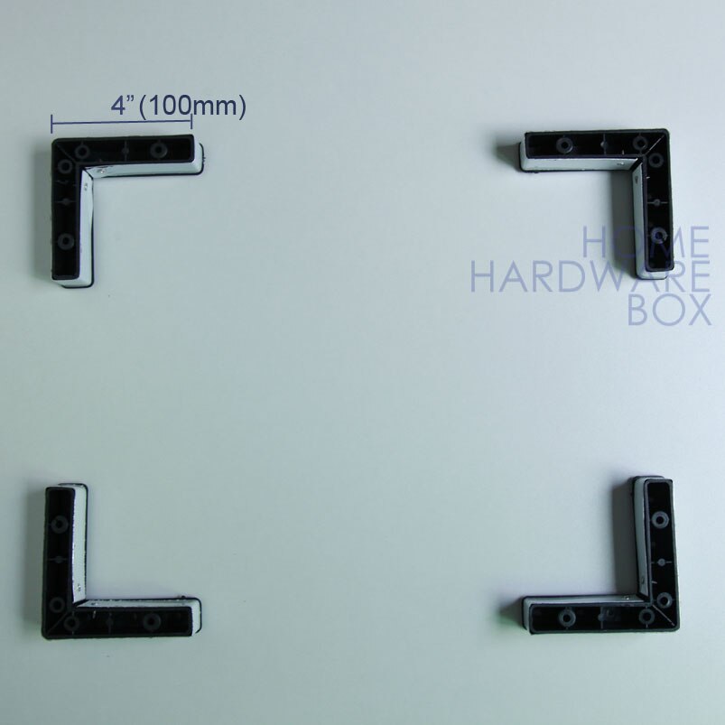 furniture leg cabinet base aluminum plastic corner L feet 4.75" 120mm