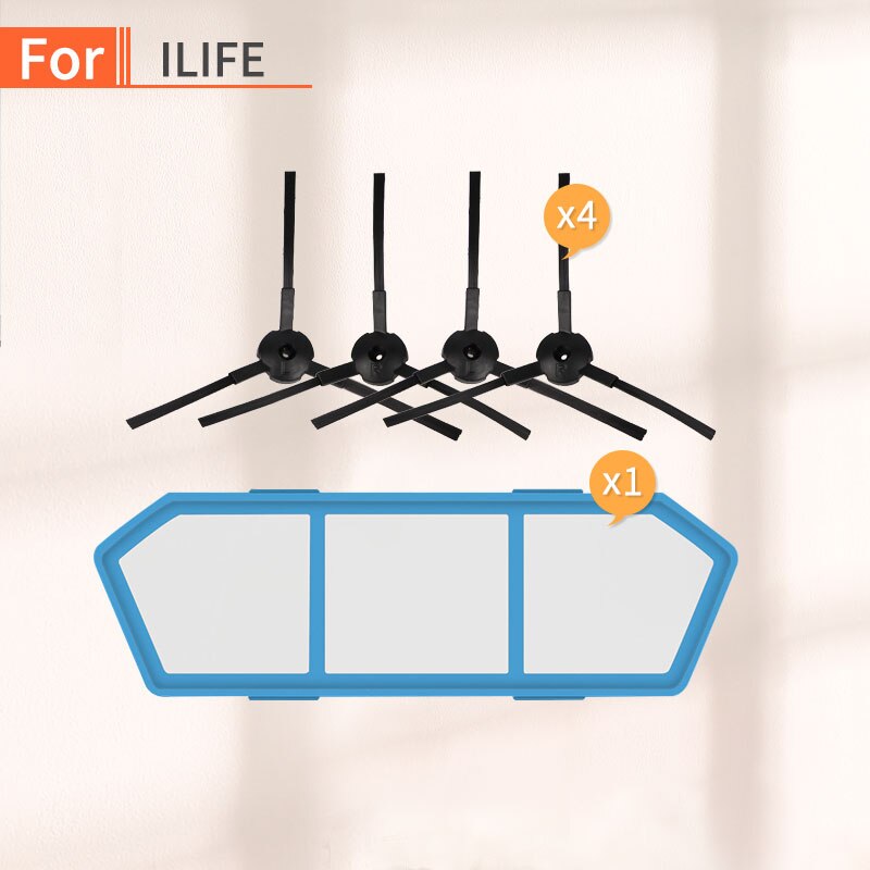 Robot Vacuum Cleaner Hepa Filter Side Brush Mop Cloth Set Spare Parts for Chuwi ilife A6 A4 A4s Accessories: 13