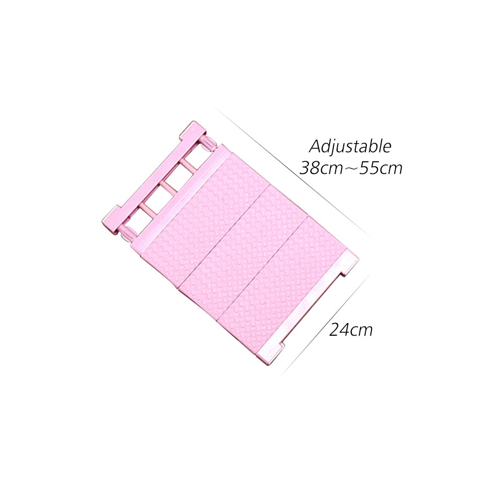 Justerbar plassbesparende oppbevaringshylle veggmontert kjøkkenstativ garderobeskapholdere gjør-det-selv-garderobe etc. oppbevaringsholdere stativer: Rosa 38 x 55 x 24cm