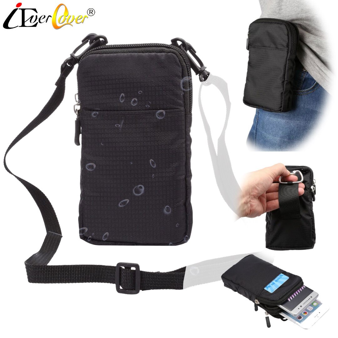 Imperméable à l'eau En Nylon Pochette pour iPhone 12 Mini 11 Pro X XR XS Max 8 7 Plus 6 S 6 SE Téléphone Étui Portefeuille de Taille Sac Housse Fundas
