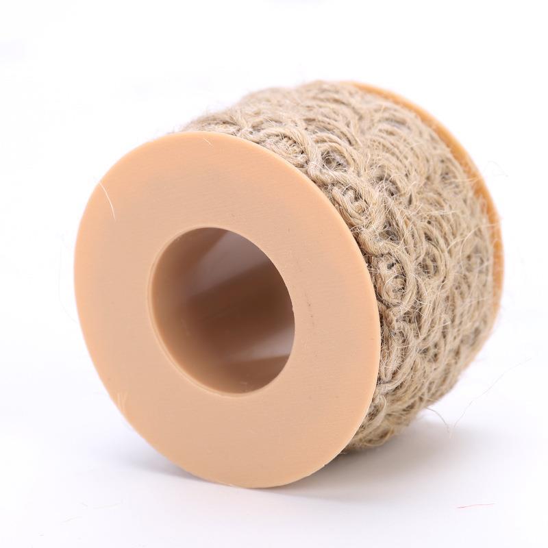 Hilo de Yute Natural de 5M, cuerda de arpillera de cáñamo, hilo para envolver de boda, bricolaje, decoración artesanal de floristería para Scrapbooking: 05-5m