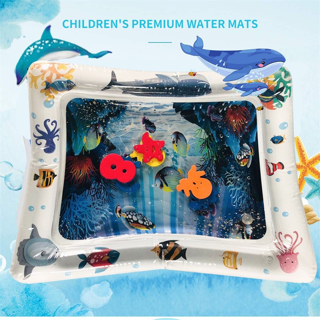 Baby Inflatable Water Mat Sea Life Mat Ice Pad Prone Baby Inflatable Mat