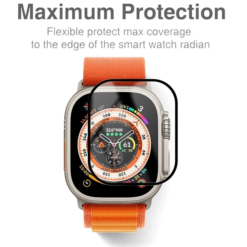 Película de laminación auxiliar para Apple Watch 9 8 7 49mm 45mm 41mm capa de pantalla para Iwatch Ultra Series 6 5 4 SE 44mm 40mm 42mm 3 uds