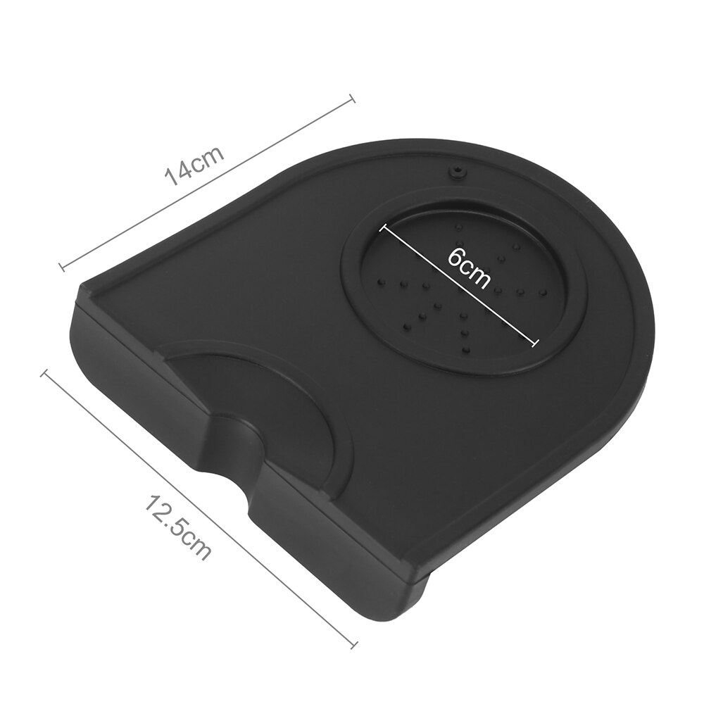 Corner Coffee Powder Pad Thick Non-Slip Espresso Tamper Press Mat Silicone Safety Elastic Manual Kitchen Coffee Filler Machine: Black S