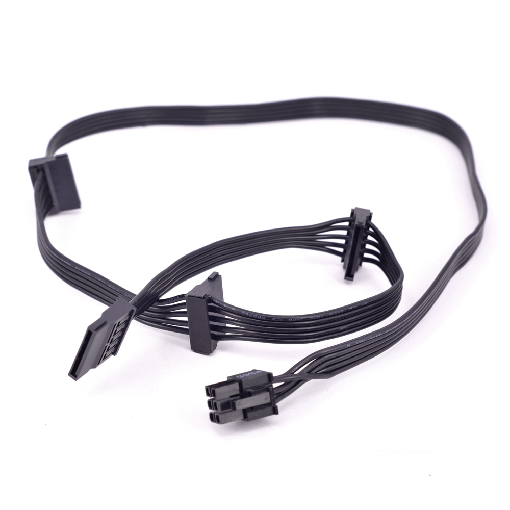 PCIe 6Pin Male to 2 / 3 / 4 SATA Power Supply Cable for Seasonic Focus Plus Platinum FOCUS+ Series 850PX 750PX 650PX 550PX PSU