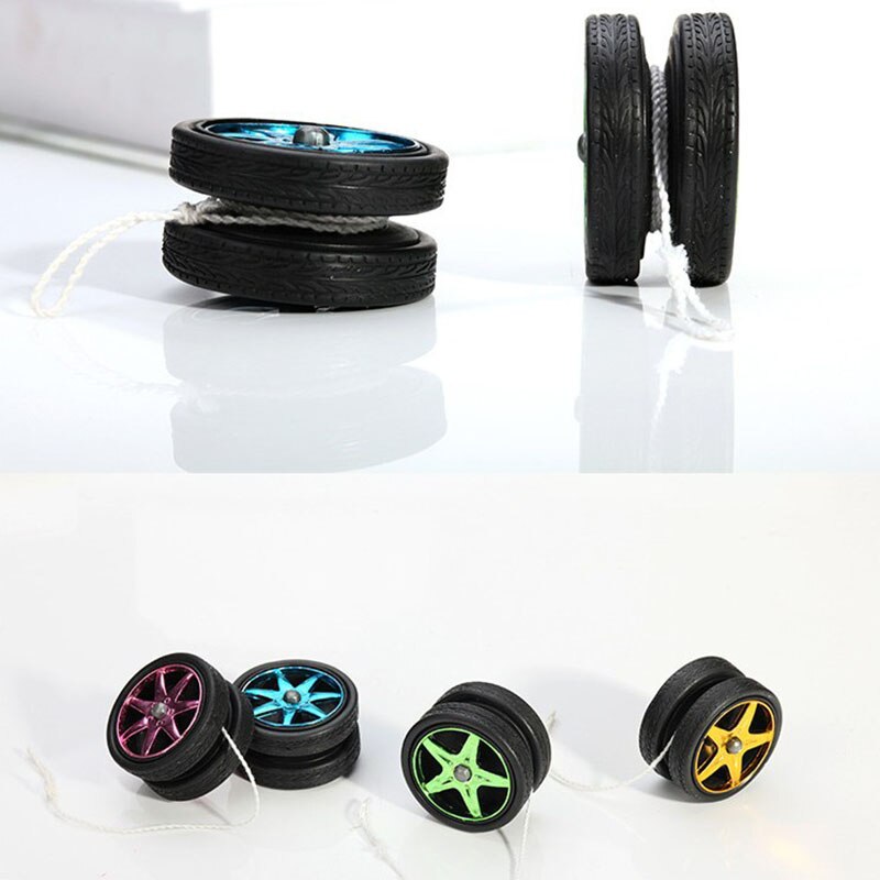 1 stk tilfældig farve klassisk yoyo kugle lysende legetøj plasthjul koblingsmekanisme yo-yo legetøj til børns legetøj