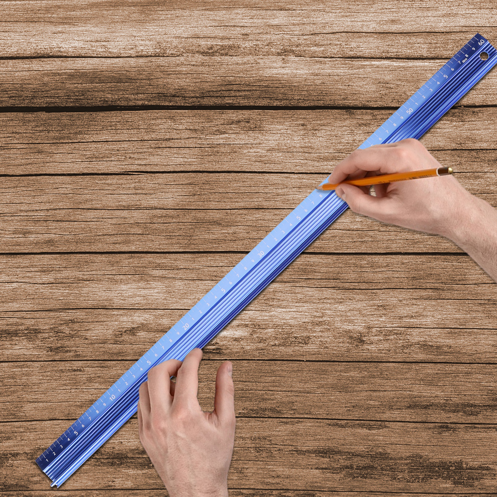 20CM 30CM 45CM 60CM Schneiden Lineal Metall Handwerk Sicherheit Lineal Nicht Unterhose Aluminium Legierung Multifunktionale Schutz lineal Metall Lineal
