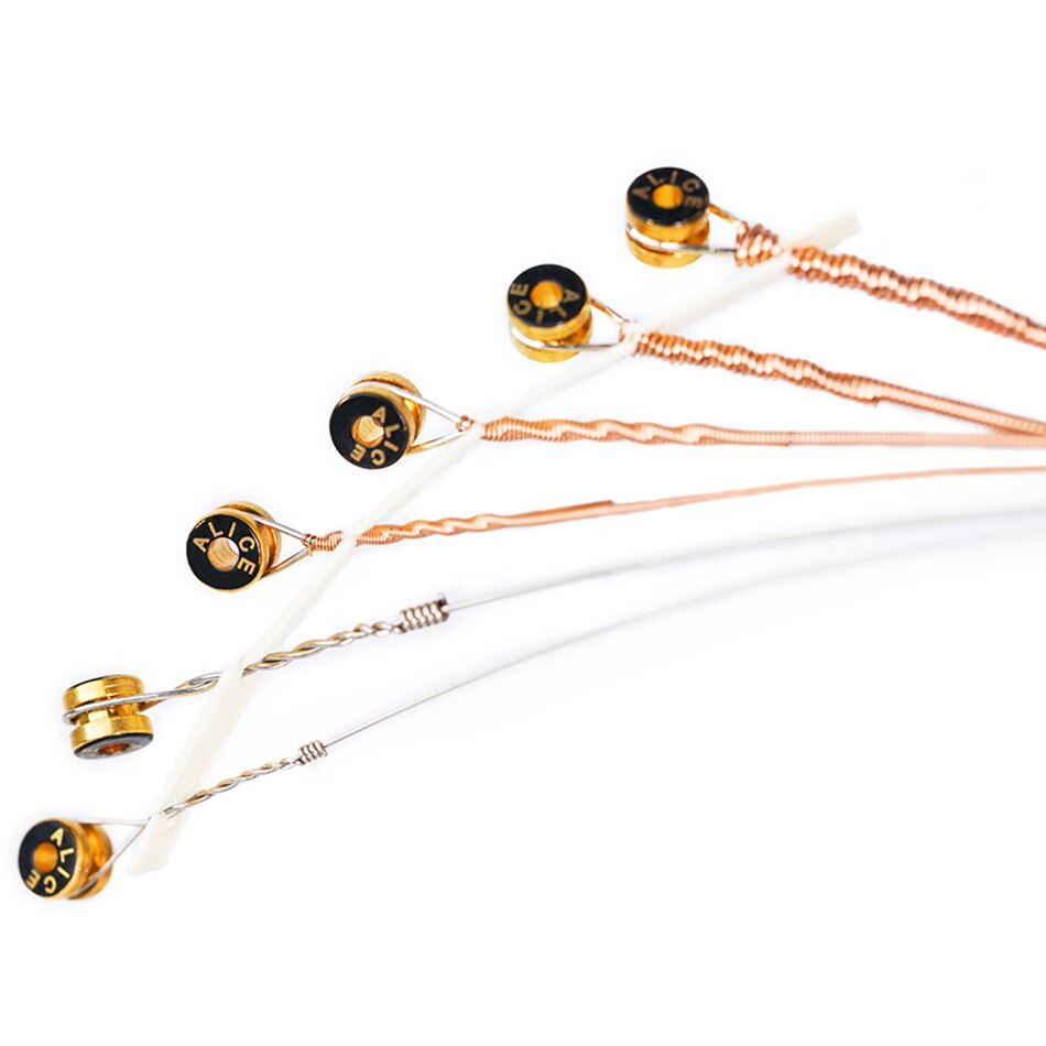 Corde per chitarra acustica Alice AW432 1 impostato 011-052, 012-053 parti di Guitarra antiruggine avvolte in lega di rame super leggera