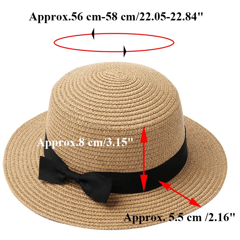 Zomer Vrouwen Hoed Strand Strooien Hoed Panama Dames Cap Modieuze Handgemaakte Toevallige Platte Rand Strik Zon Hoeden Voor Vrouwen