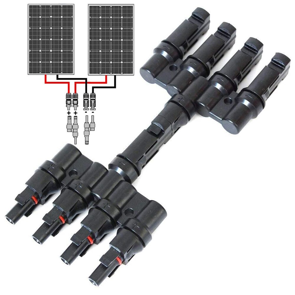 4 To 1 Branch Connectors Solar Panel Parallel Coupler Waterproof IP65 Solar Panel Branch Series Connect For Solar Power System