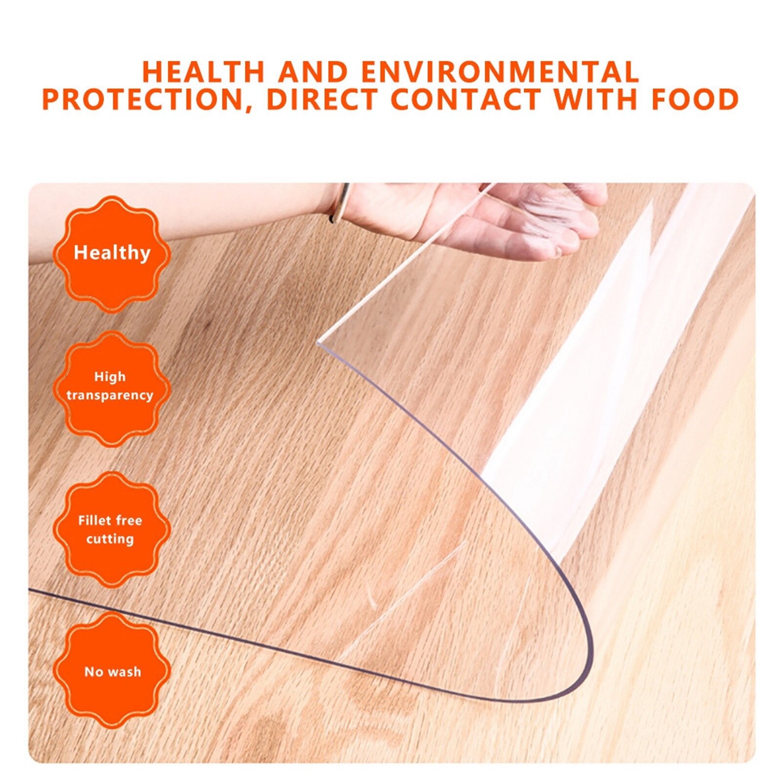 Zacht Glas Tafelkleed Transparantie Pvc Tafelkleed Waterdicht Oilproof Keuken Eettafel Cover Voor Rechthoekige Tafel # Yg