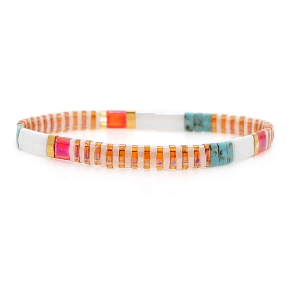 Go2boho Regenboog Armband Miyuki Tila Armbanden Vrouwen Glazen Kralen Sieraden Boho Summer Beach Dames Armband: TL-B190245C