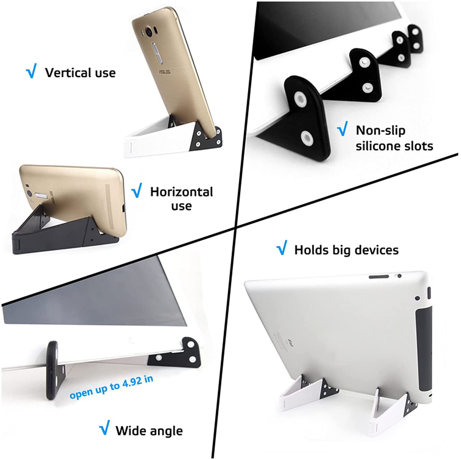 Low price Universal Desktop Folding V-shaped Mobile Phone Stand Colored V-shaped Lazy Stand Base