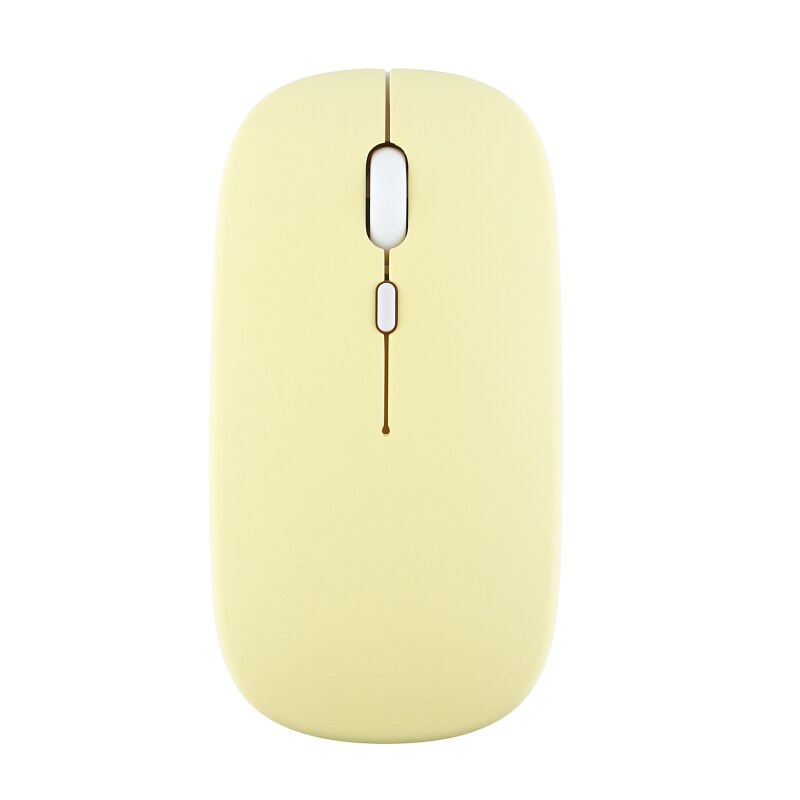 Silent Wireless Mouse Rechargeable Dula Model Tablet Bluetooth-compatible Mouse for iPad/Samsung/Huawei Laptop Mice 2.4G Mause: yellow